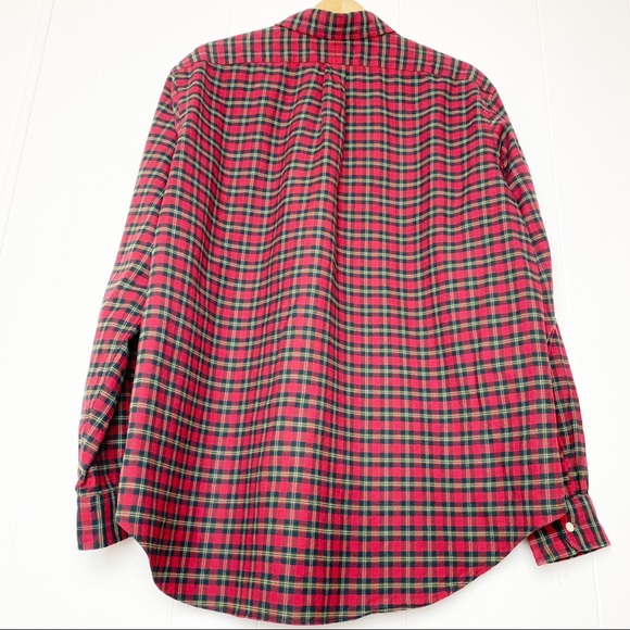 Ralph Lauren Red & Black Plaid Button Up Shirt Men’s Size XL - Picture 8 of 10